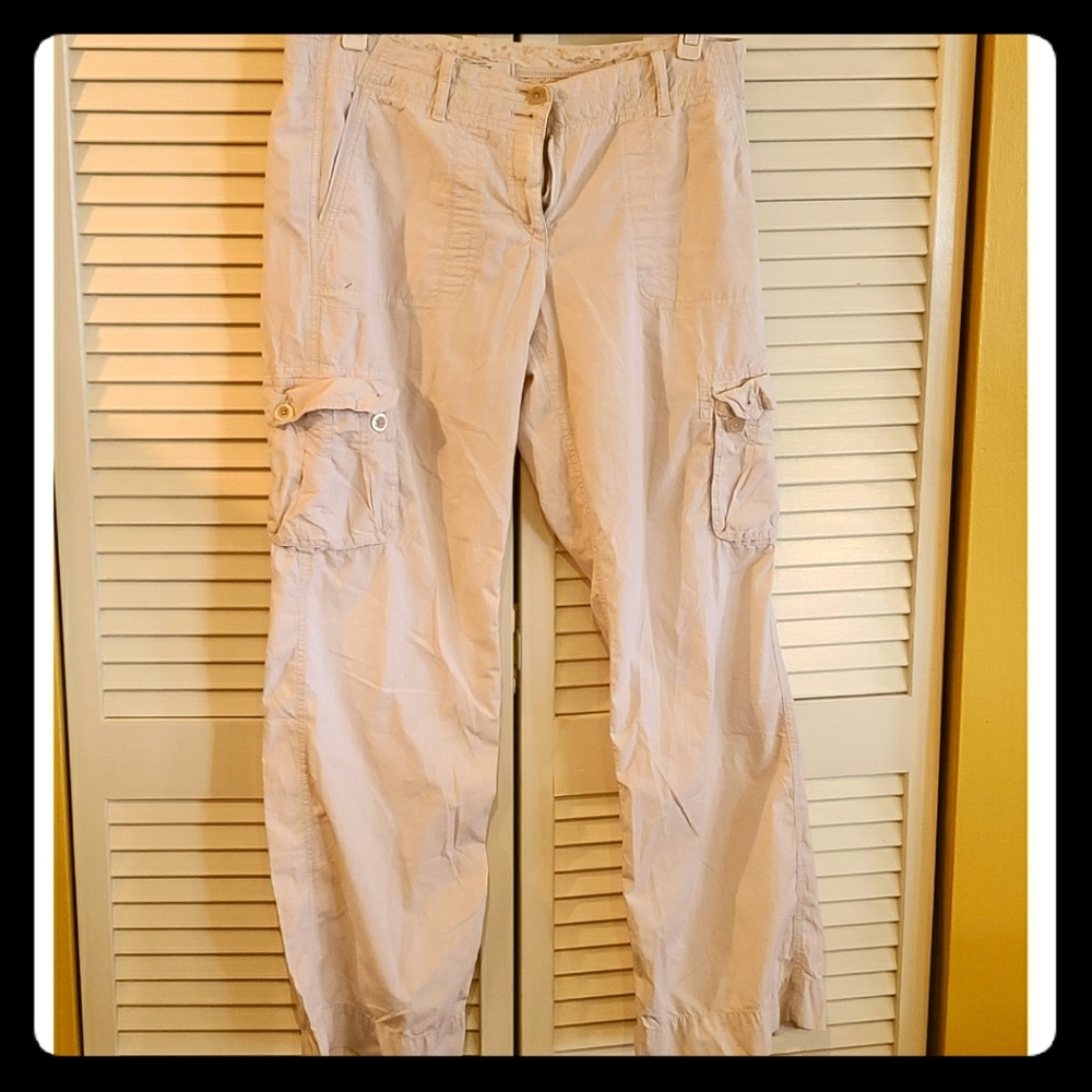 Light beige kakhi Ann Taylor loft cargo pants